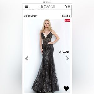 Jovani prom dress black size 10 worn for photos only